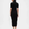 Robe-cardigan mi-longue CashSoft à col côtelé