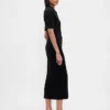 Robe-cardigan mi-longue CashSoft à col côtelé