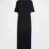 Robe-cardigan mi-longue CashSoft à col côtelé