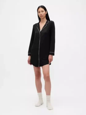 Robe-chemise de pyjama en modal ultra-doux