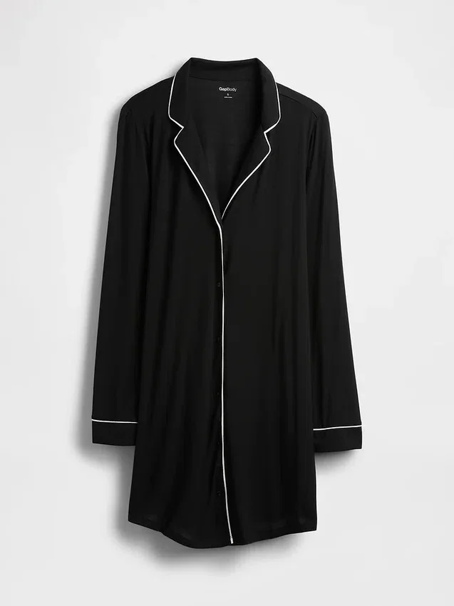 Robe-chemise de pyjama en modal ultra-doux