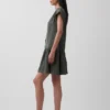 Robe chemise en gaze de coton à taille basse