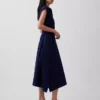 Robe-chemise en popeline à ourlet en pointe