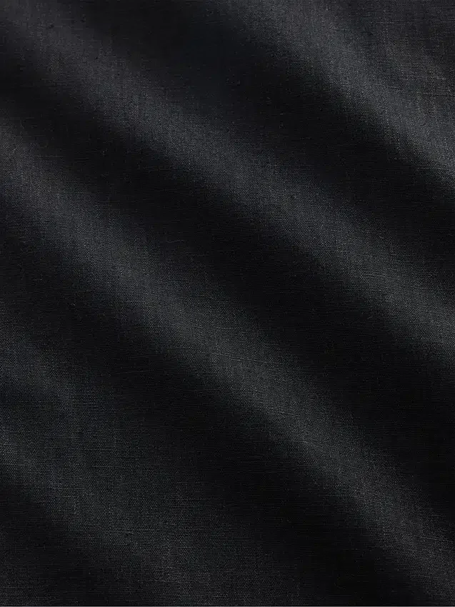 Robe chemise mi-longue en mélange de lin