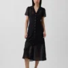 Robe chemise mi-longue transparente