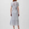 Robe chemise mi-longue transparente