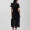 Robe chemise mi-longue transparente