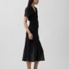 Robe chemise mi-longue transparente