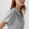 Robe chemise mi-longue transparente