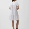 Robe chemise à taille basse en gaze de coton