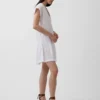 Robe chemise à taille basse en gaze de coton
