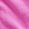 Robe chemise à taille basse en gaze de coton