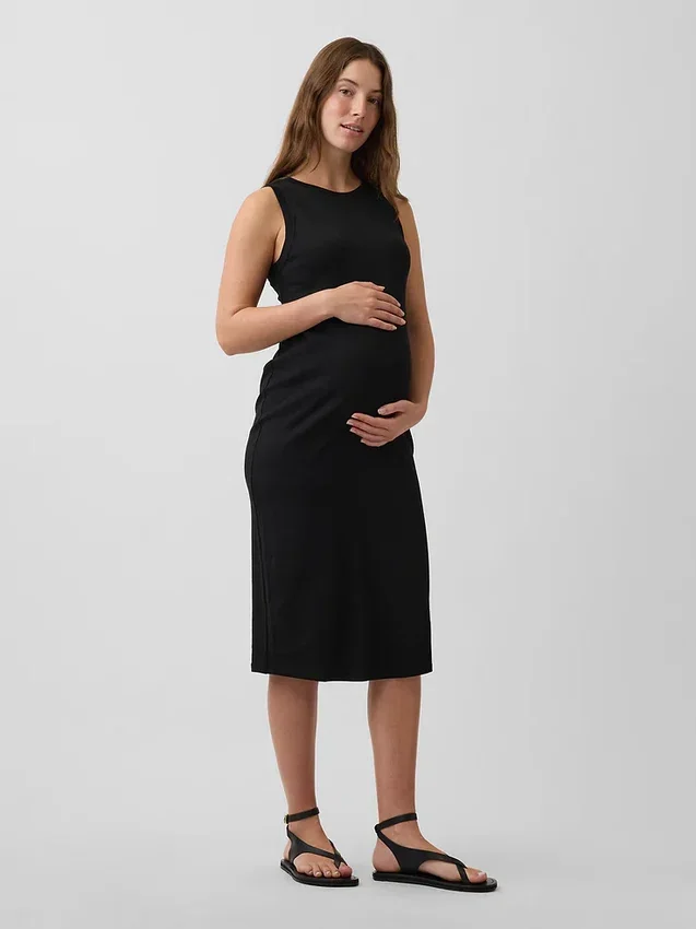 Robe débardeur de maternité en maille