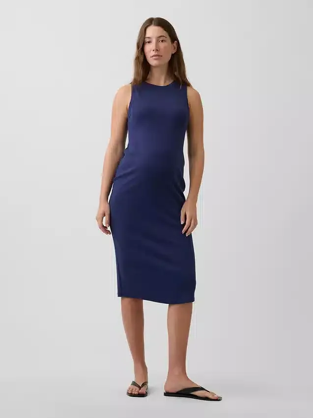 Robe débardeur de maternité en maille