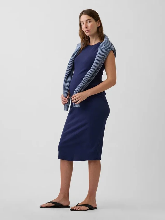 Robe débardeur de maternité en maille