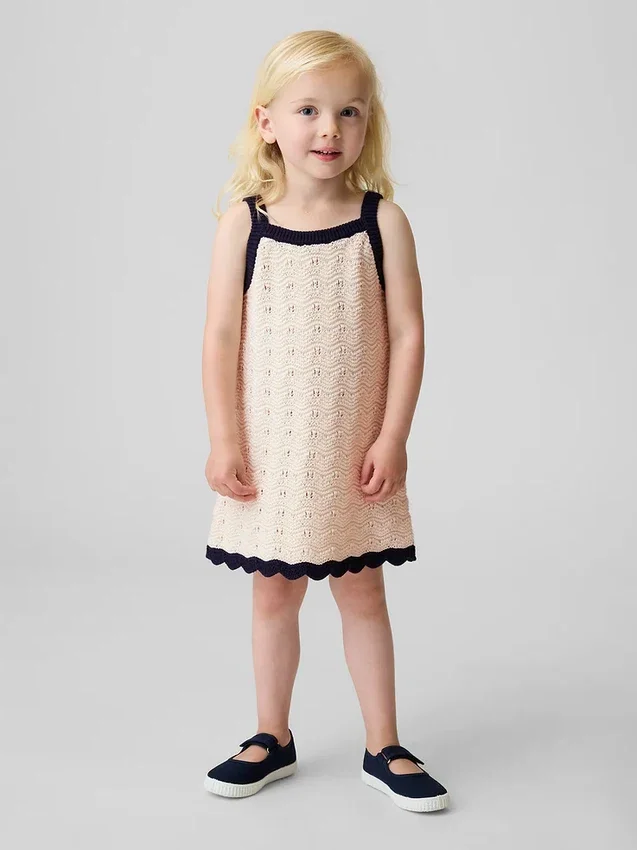 Robe débardeur en crochet pour tout-petits