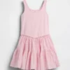 Robe débardeur à volants en mélange de matières pour enfants