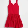 Robe débardeur à volants en mélange de matières pour enfants