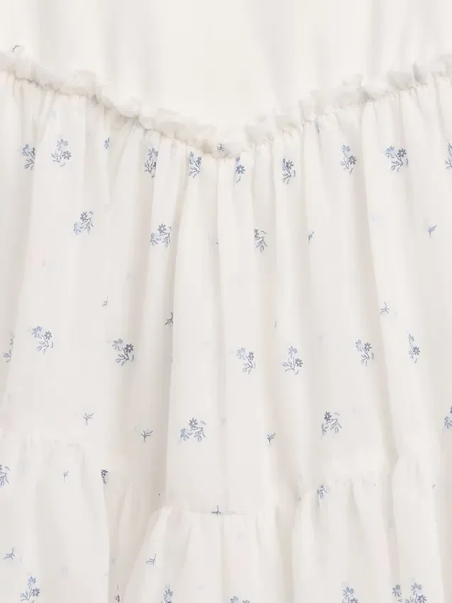 Robe débardeur à volants en mélange de matières pour enfants