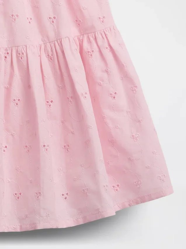 Robe débardeur à volants en mélange de matières pour enfants