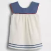 Robe de marin pour bébé en lin et coton