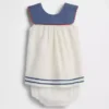 Robe de marin pour bébé en lin et coton