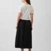 Robe de maternité à taille basse en mélange de matières