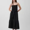 Robe empire à volants en gaze de coton