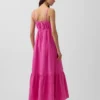 Robe empire à volants en gaze de coton