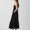 Robe empire à volants en gaze de coton