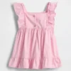 Robe en denim pour bébé avec motif cœur
