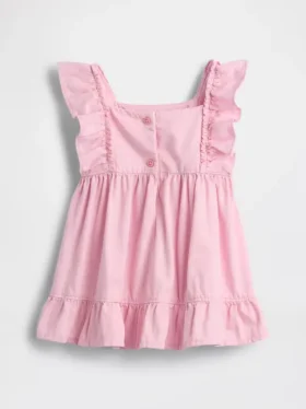 Robe en denim pour bébé avec motif cœur