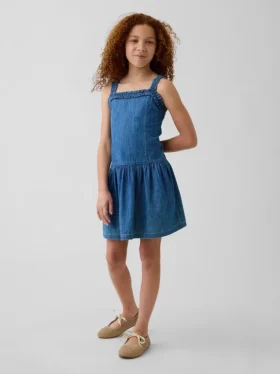 Robe en denim à taille basse pour enfant
