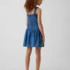 Robe en denim à taille basse pour enfant
