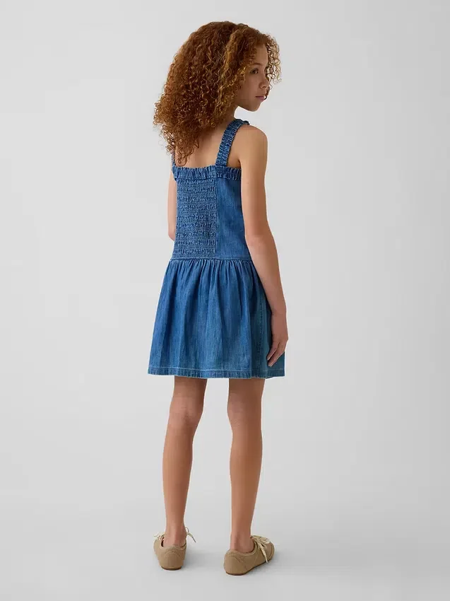 Robe en denim à taille basse pour enfant