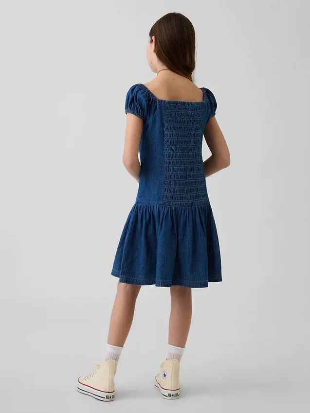 Robe en denim à taille basse pour enfant