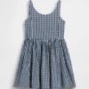 Robe en denim vichy pour enfant