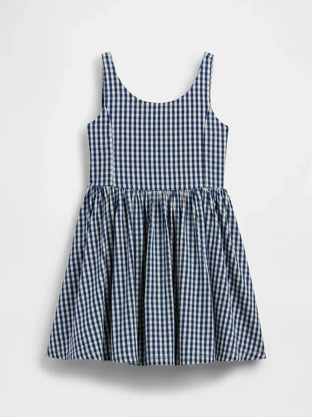 Robe en denim vichy pour enfant