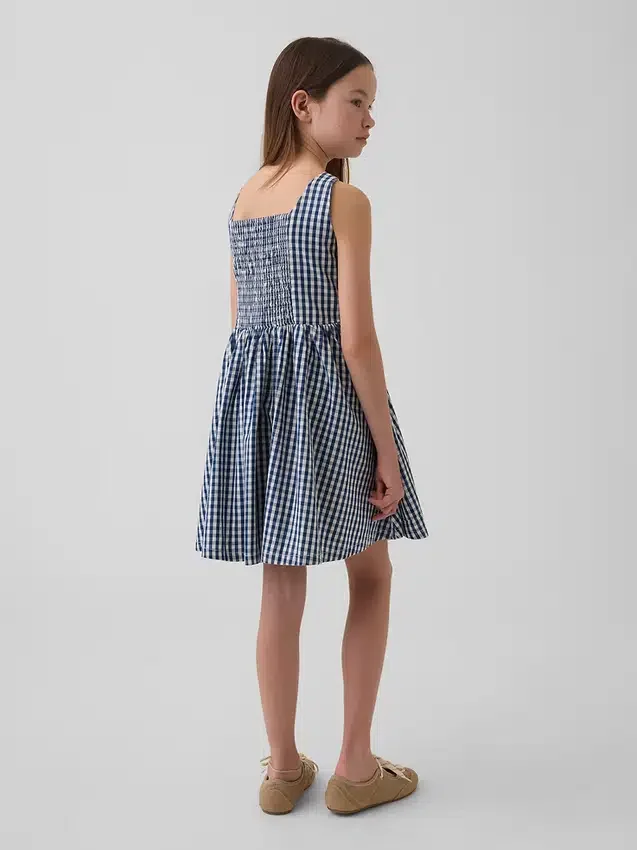 Robe en denim vichy pour enfant