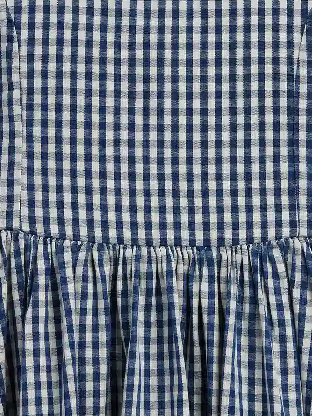 Robe en denim vichy pour enfant