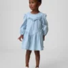 Robe en denim à volants en forme de cœur pour Bébé & Enfant