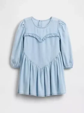 Robe en denim à volants en forme de cœur pour Bébé & Enfant