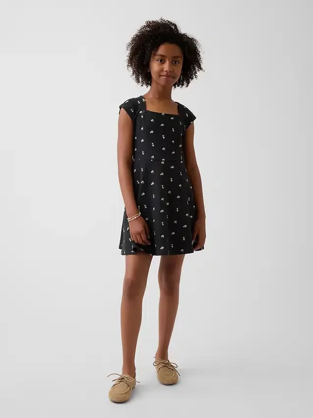 Robe en jersey à encolure carrée pour enfant