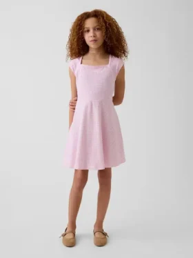 Robe en jersey à encolure carrée pour enfant