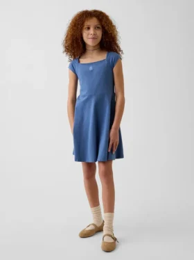 Robe en jersey à encolure carrée pour enfant