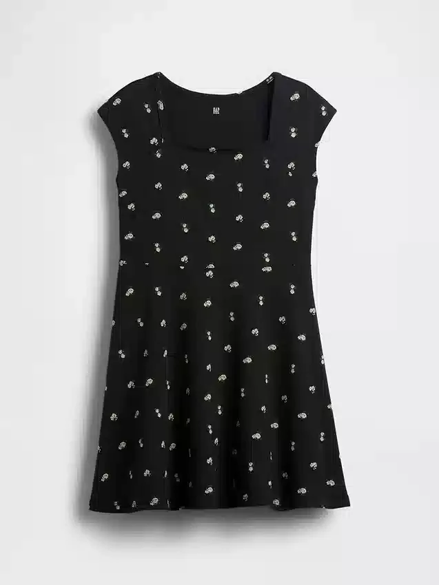 Robe en jersey à encolure carrée pour enfant