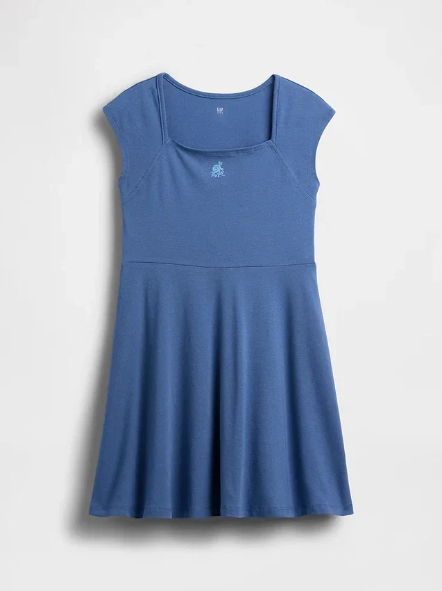 Robe en jersey à encolure carrée pour enfant