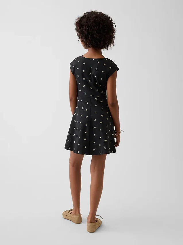 Robe en jersey à encolure carrée pour enfant