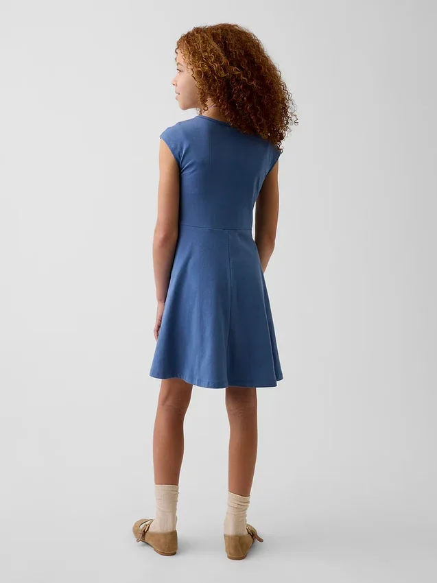 Robe en jersey à encolure carrée pour enfant