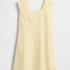 Robe enfant en lin et coton à encolure dégagée